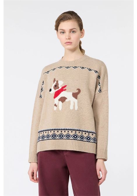 Oversized jacquard wool sweater MAX MARA WEEKEND | 2625366232600008